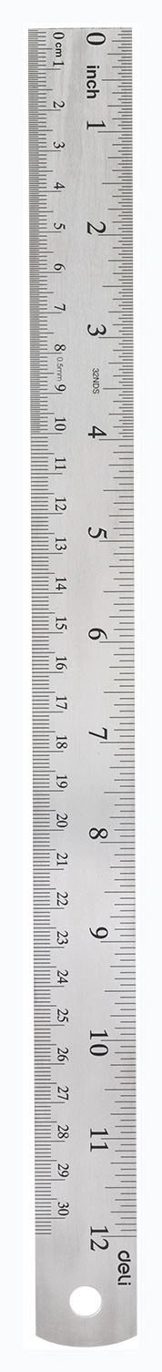 Линейка Deli Essential Metal 8463 сталь нержавеющая дл.30см ассорти (Только Упаковками 24)