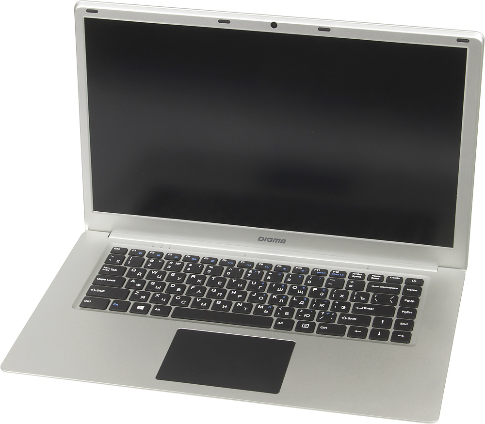 Ноутбук Digma EVE 605 Atom X5 Z8350/4Gb/SSD32Gb+32Gb/Intel HD Graphics 400/15.6"/IPS/FHD (1920x1080)/Windows 10 Home Multi Language 64/silver/WiFi/BT/Cam/10000mAh