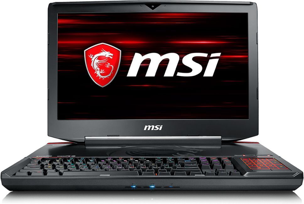 Ноутбук MSI GT83 Titan 8RG-005RU Core i7 8850H/32Gb/1Tb/SSD512Gb/Blu-Ray Re/nVidia GeForce GTX 1080 SLI 8Gb/18.4"/FHD (1920x1080)/Windows 10/black/WiFi/BT/Cam