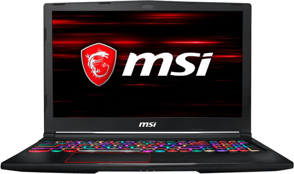 Нoутбук MSI GE63 Raider RGB 8RE-211XRU Core i7 8750H/16Gb/1Tb/SSD128Gb/nVidia GeForce GTX 1060 6Gb/15.6"/FHD (1920x1080)/noOS/black/WiFi/BT/Cam