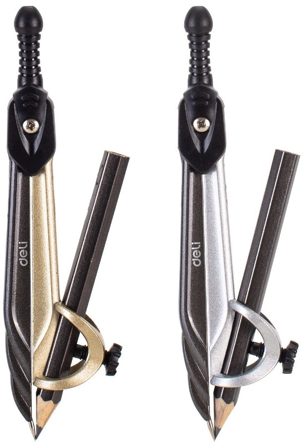 Циркуль Deli EG20402 в компл.:карандаш (Только Упаковками 12)