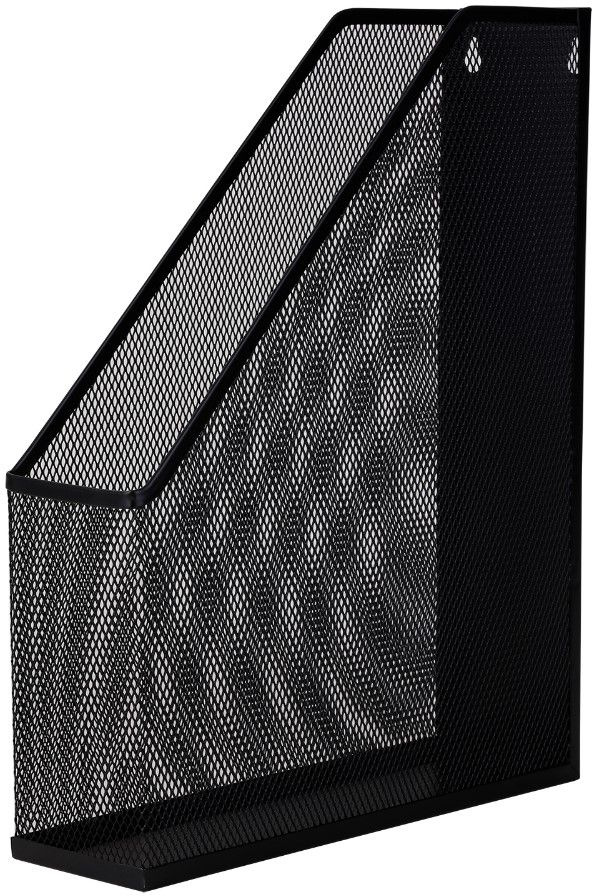 Лоток вертикальный Deli E9186 для бумаг 250х73х316мм черный металл сетка (Только Упаковками 6)