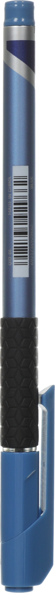Ручка шариков. Deli Arrow EQ10-BL синий мет./синий d=0.7мм син. черн. резин. манжета (Только Упаковками 12)