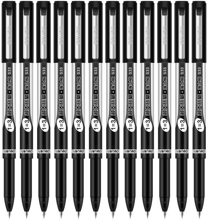 Ручка гелев. Deli S33 ассорти d=0.5мм черн. черн. линия 0.35мм (Только Упаковками 12)