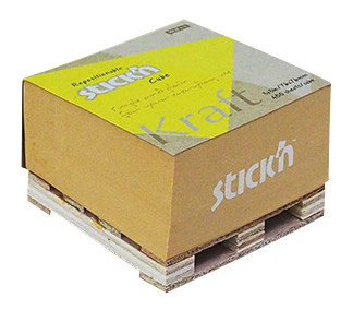 Блок самоклеящийся бумажный Stick`n 21816 76x76мм 400лист. коричневый Kraft Notes "палета" (Только Упаковками 12)