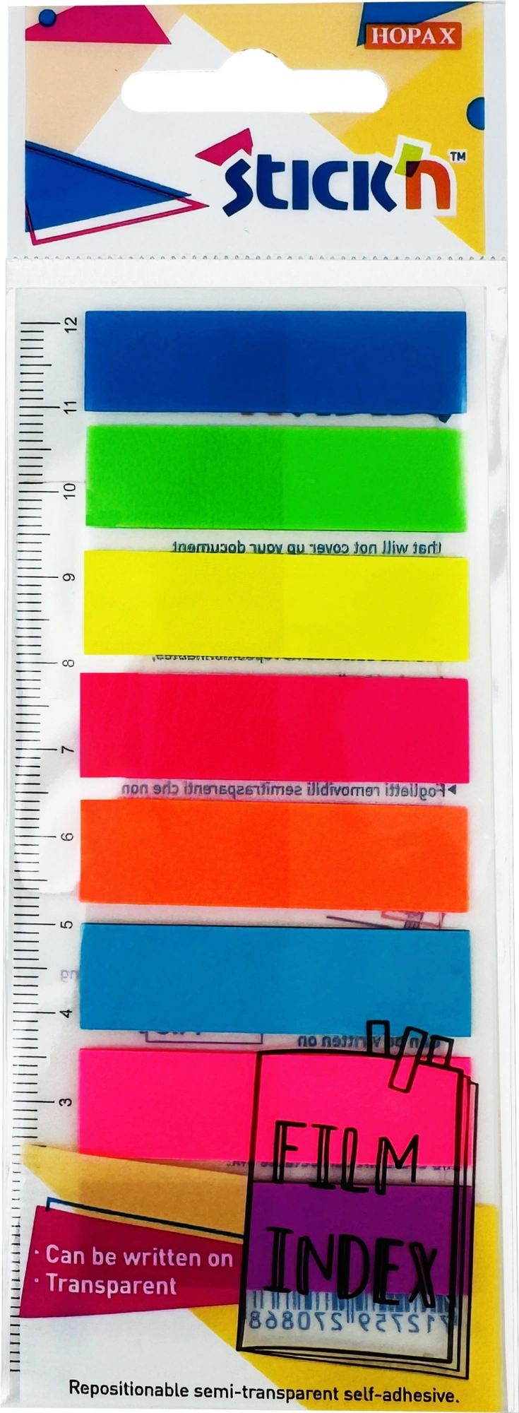 Закладки самокл. пластиковые Stick`n 27086 45x12мм 8цв.в упак. 10лист (Только Упаковками 24)