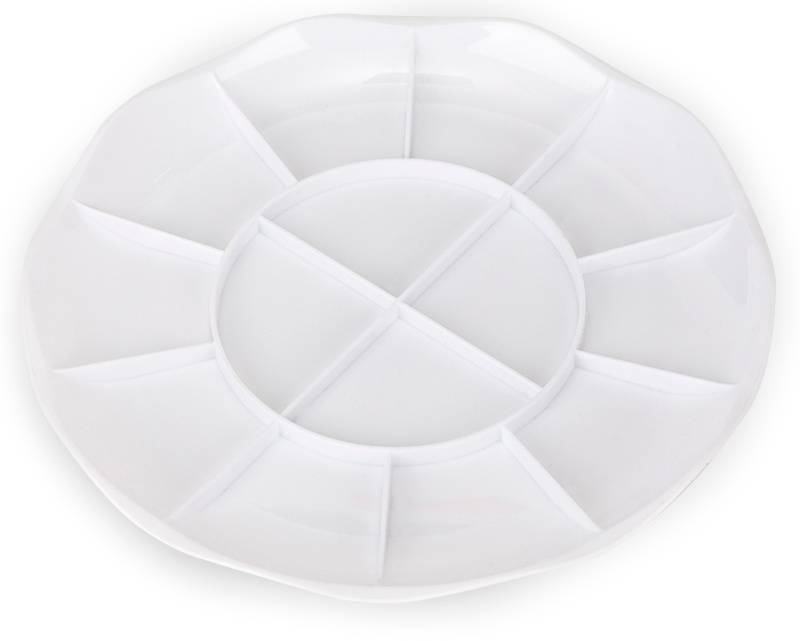 Палитра для смешивания красок Deli 68306 D190мм пластик (Только Упаковками 30)