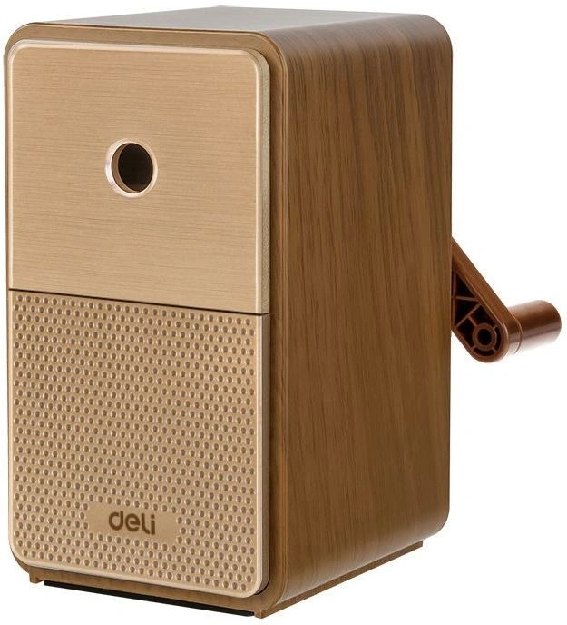 Точилка для карандашей механическая Deli 71160Brown 1 отверстие пластик коричневый