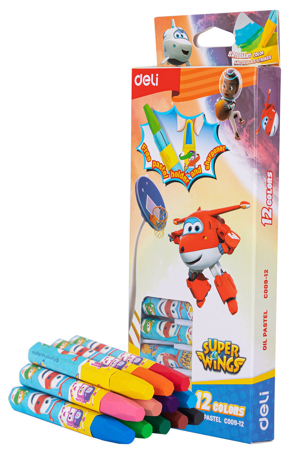 Масляная пастель Deli EC009-12 Super Wings шестигранные 12цв. картон.кор./европод. (Только Упаковками 20)