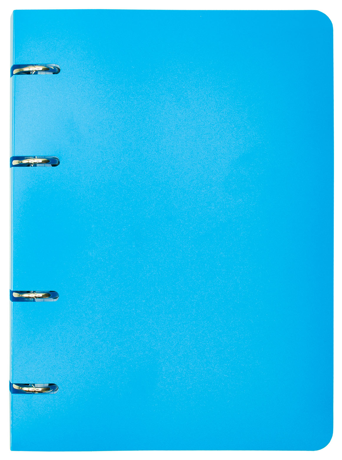 Тетрадь на кольцах Silwerhof 80л. клет. A5 пластик кольца голубой (Только Упаковками 24)