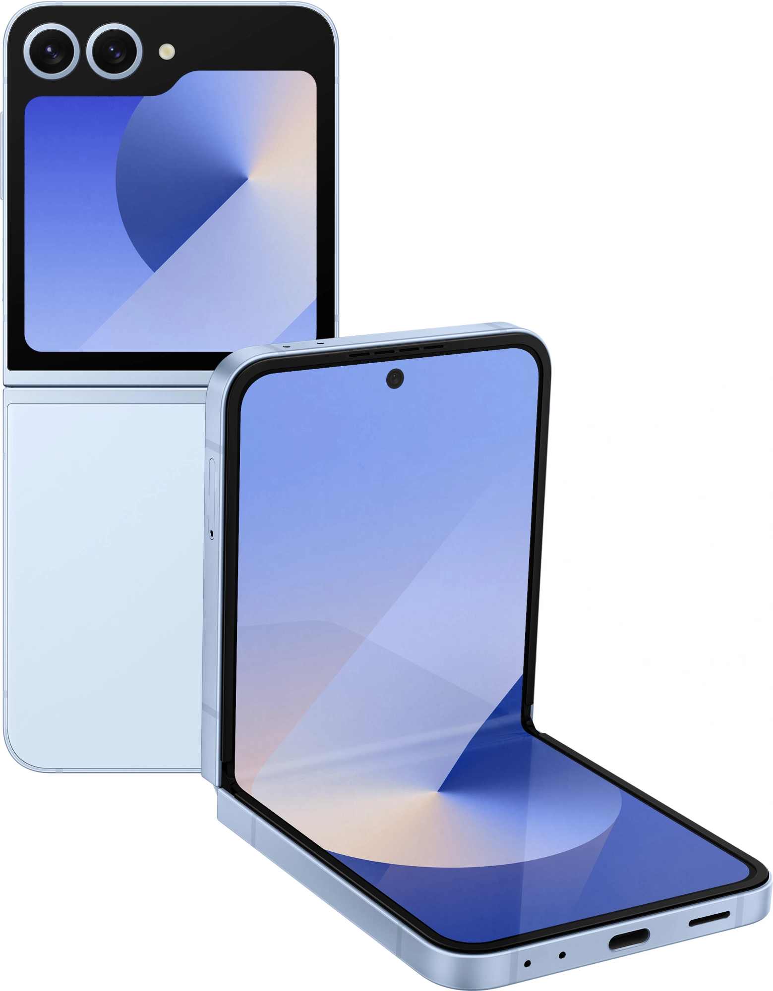 Смартфон Samsung SM-F741B Galaxy Z Flip 6 512Gb 12Gb голубой раскладной 3G 4G 1Sim 6.7" 1080x2640 Android 14 50Mpix 802.11 a/b/g/n/ac/ax NFC GPS GSM900/1800 GSM1900 Protect