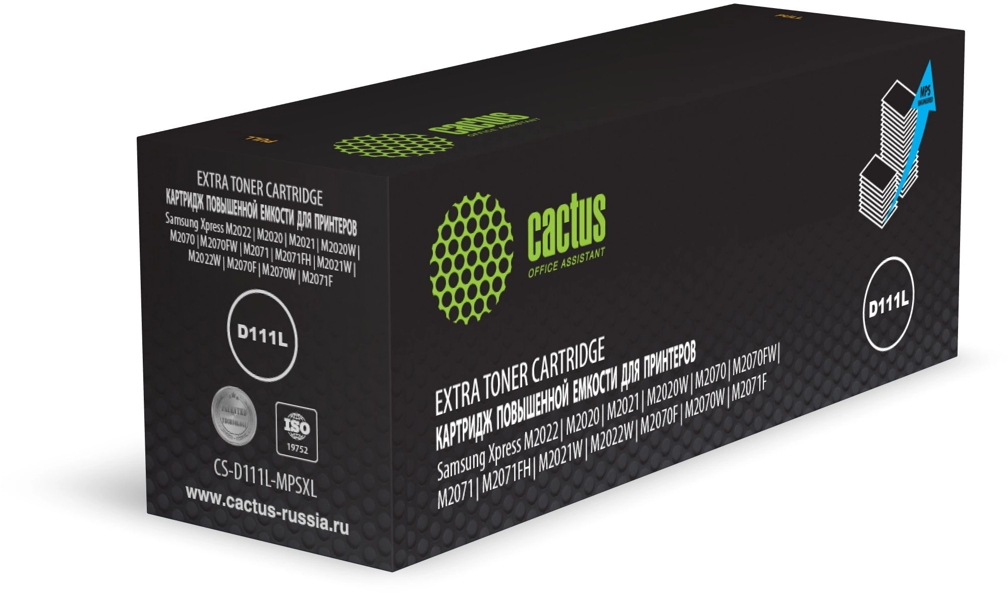 Картридж лазерный Cactus CS-D111L-MPSXL MLT-D111L черный (5000стр.) для Samsung Xpress M2022/M2020/M2021/M2020W/M2070/M2070FW/M2071/M2071FH/M2021W/M2022W/M2070F/M2070W/M2071F