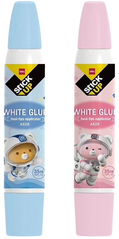 Клей ПВА Deli EA520 35мл корп.ассорти ПВА с двумя аппликаторами (Только Упаковками 24)