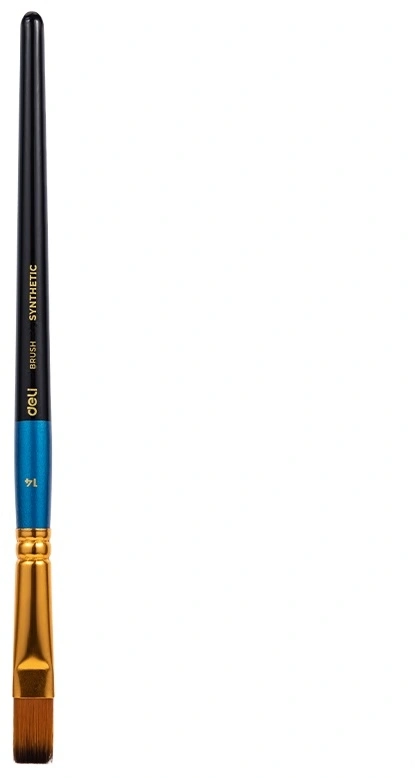 Кисть Deli EC409-14 синтетика плоск. №14 (Только Упаковками 25)
