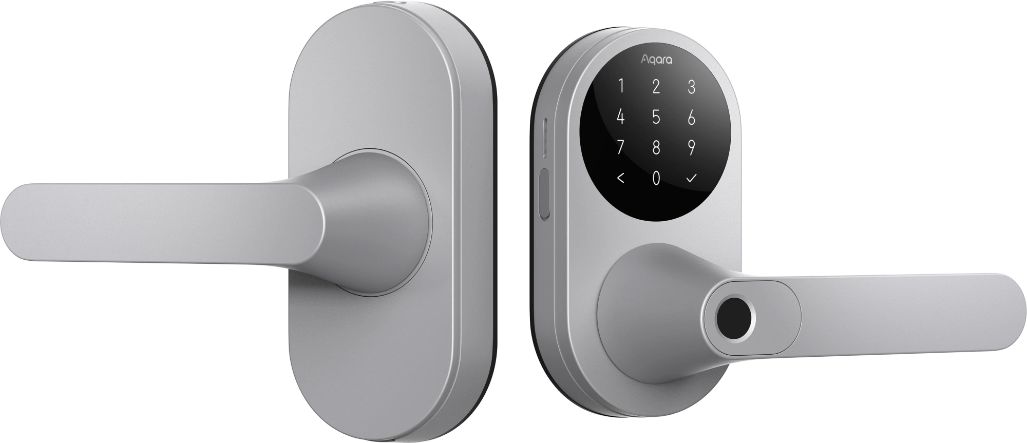 Умный замок Aqara Smart Door Lock U300 накладной разбл.отпеч.паль./код/пар/NFC/прил/мех.кл серый (DL-D02D_GR)