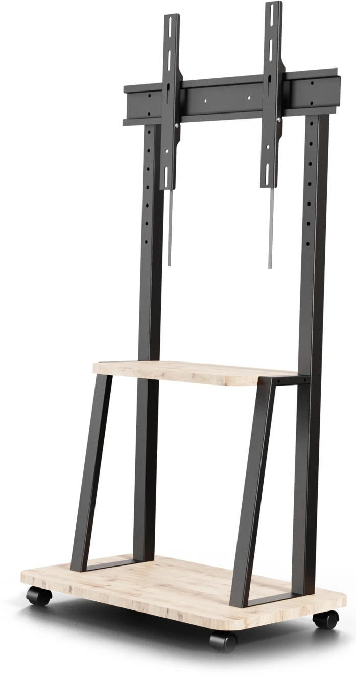 Стойка для телевизора Holder PR-108 черный/дуб 32"-65" макс.40кг напольный мобильный