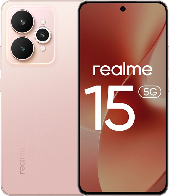 Смартфон Realme RMX5106 15 512Gb 12Gb розовый моноблок 3G 4G 6.78" 1264x2780 Android 15 50Mpix 802.11 a/b/g/n/ac/6 NFC GPS GSM900/1800 GSM1900
