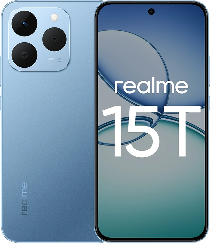 Смартфон Realme RMX5111 15T 256Gb 12Gb голубой моноблок 3G 4G 6.78" 1264x2780 Android 15 50Mpix 802.11 a/b/g/n/ac NFC GPS GSM900/1800 GSM1900