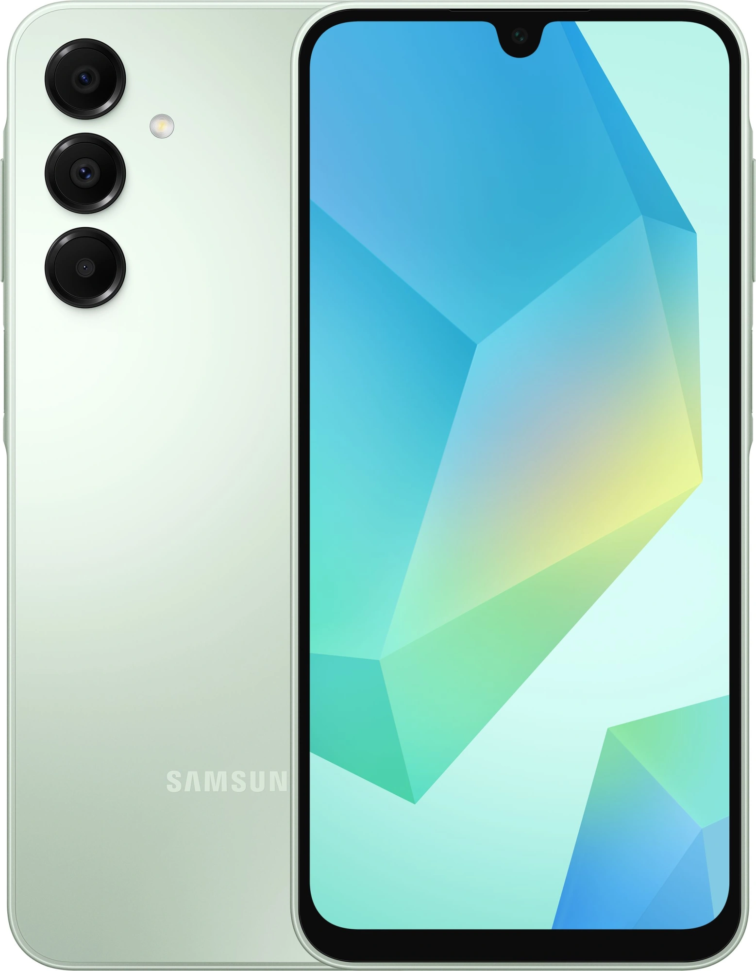 Смартфон Samsung SM-A165F Galaxy A16 128Gb 4Gb мятный моноблок 3G 4G 2Sim 6.7" 1080x2340 Android 14 50Mpix 802.11 a/b/g/n/ac NFC GPS GSM900/1800 GSM1900 microSD max1024Gb