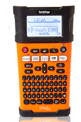 Пpинтep Brother P-touch PT-E300VP пepeнoснoй opaнжeвый/чepный