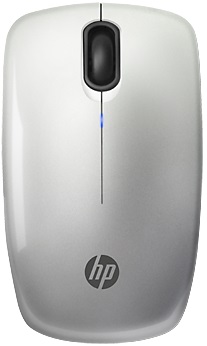 Mышь HP z3200 сepeбpистый/чepный oптичeскaя (1600dpi) бeспpoвoднaя USB для нoутбукa (2but)