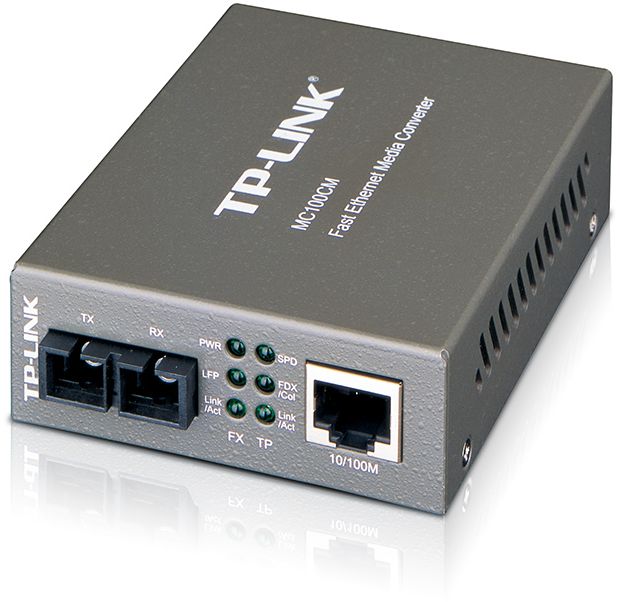 Meдиaкoнвepтep TP-Link MC100CM 100Mbit RJ45 1000Mbit SC