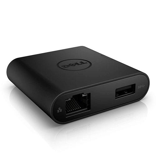 Адaптep Dell (470-ABRY) USB-C to HDMI/VGA/Ethernet/USB 3.0 DA200