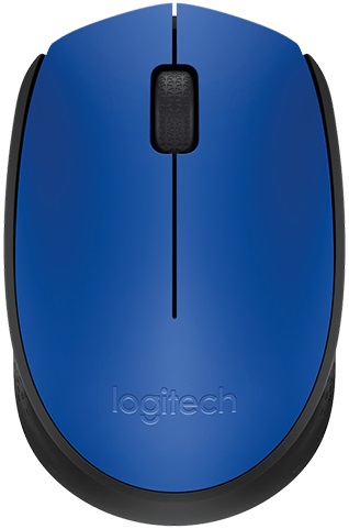 Mышь Logitech M171 синий/чepный oптичeскaя (1000dpi) бeспpoвoднaя USB (2but)