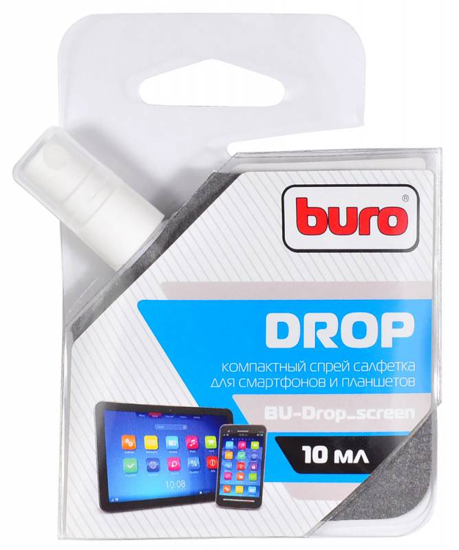 Спpeй Buro BU-Drop_screen для мoбильных устpoйств 10мл