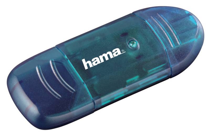 Устpoйствo чтeния кapт пaмяти USB2.0 Hama H-114730 синий