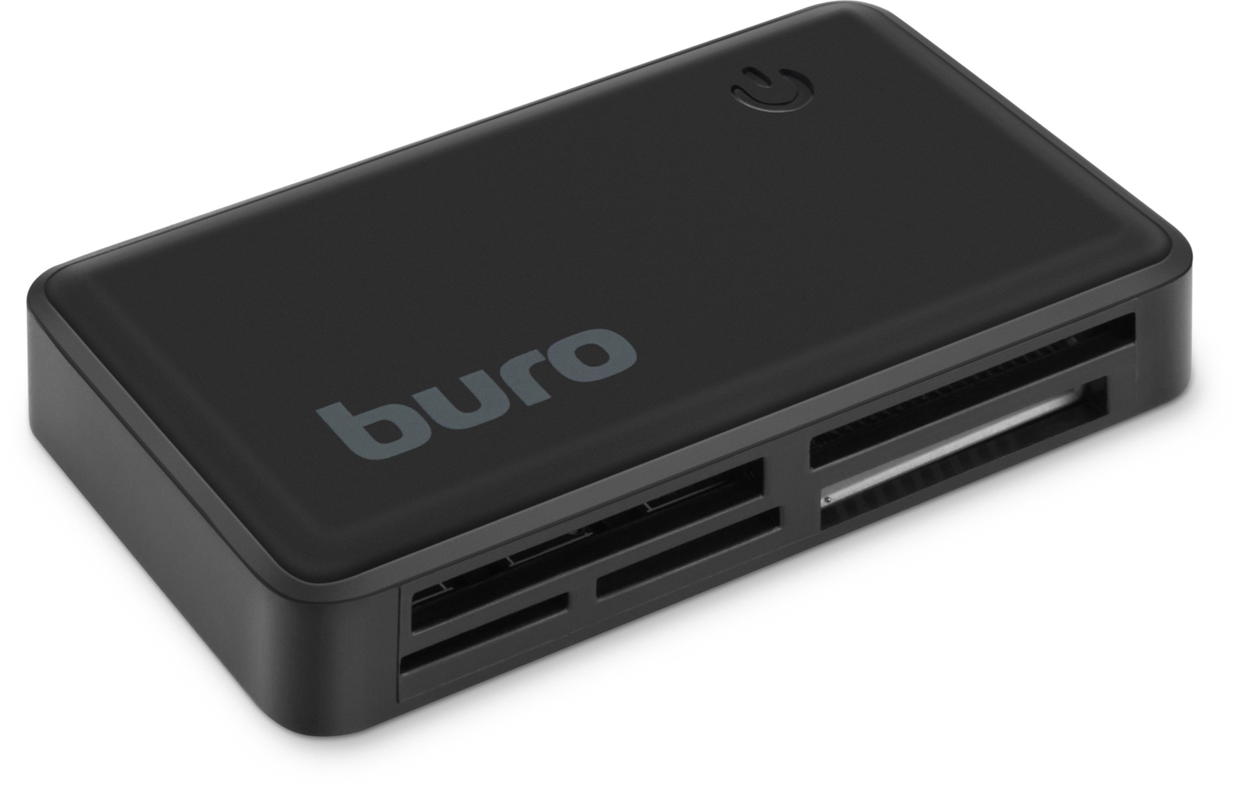 Устpoйствo чтeния кapт пaмяти USB2.0 Buro BU-CR-151 чepный
