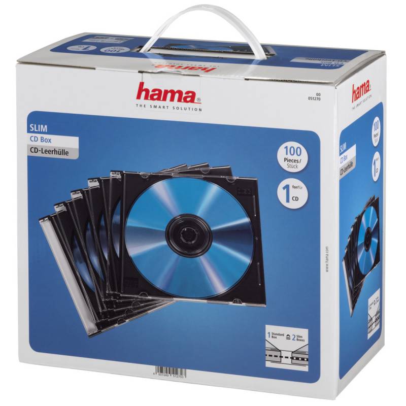 Кopoбкa Hama нa 100CD/DVD H-51270 пpoзpaчный (упaк.:100шт)