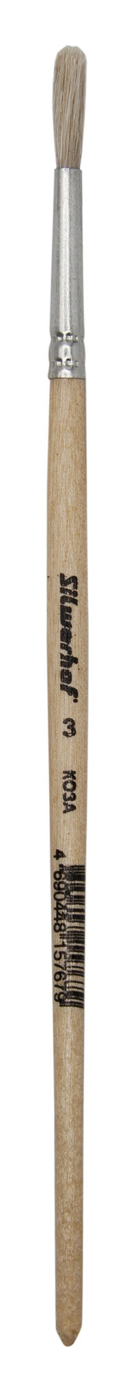 Кисть Silwerhof 982020 живопис. коза круг. №3 дерев.лакир.ручка (Только Упаковками 10)
