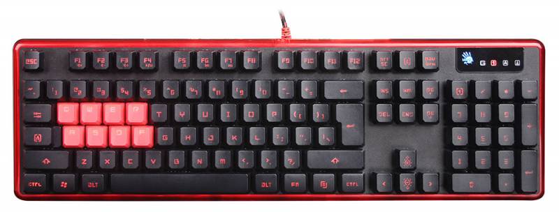 Клавиатура A4 Bloody B2278 черный/красный USB Multimedia for gamer LED
