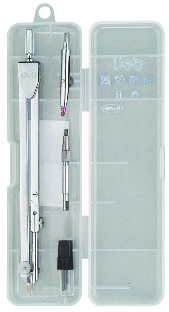 Циркуль Deli E8603 металл в компл.:грифель (Только Упаковками 10)