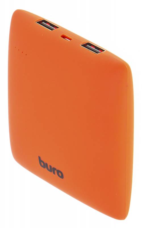 Мобильный аккумулятор Buro RA-7500PL-OR Pillow Li-Ion 7500mAh 2.1A оранжевый 2xUSB