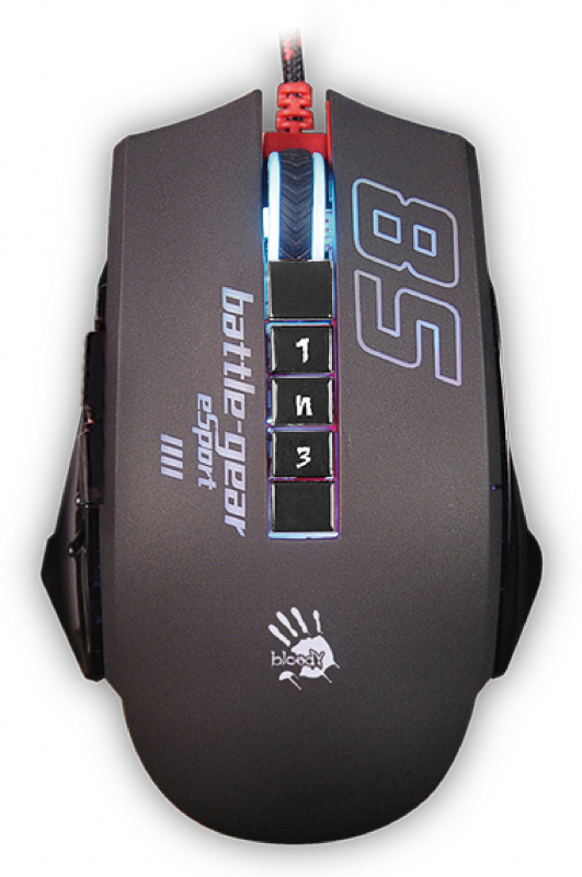 Мышь A4 Bloody P85 Sport черный оптическая (5000dpi) USB2.0 игровая (8but)