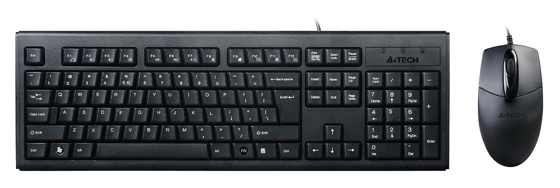 Клавиатура + мышь A4 KRS-8372 клав:черный мышь:черный USB