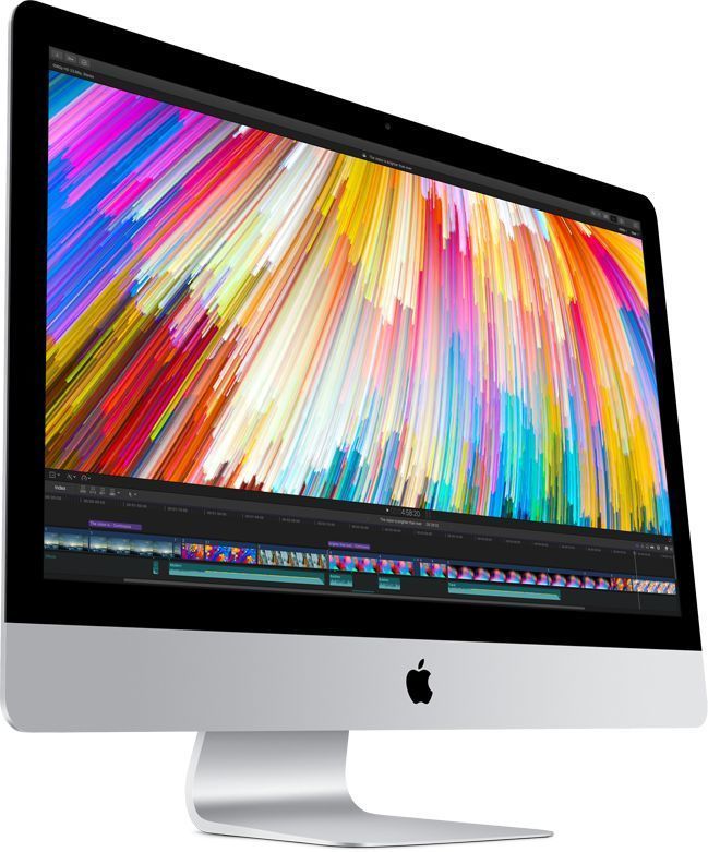 Moнoблoк Apple iMac MNED2RU/A 27" 5K i5 7600K (3.8)/8Gb/2Tb/Pro 580 8Gb/CR/Mac OS/GbitEth/WiFi/BT/клaвиaтуpa/мышь/Cam/сepeбpистый/чepный 5120x2880