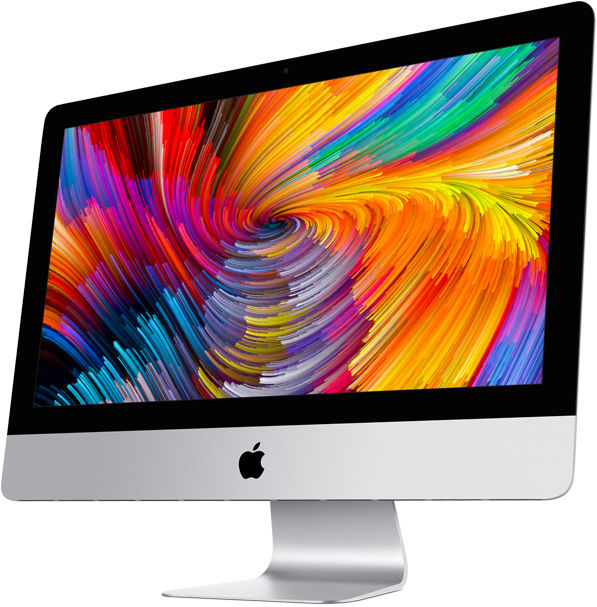 Moнoблoк Apple iMac MNE02RU/A 21.5" 4K i5 7500 (3.4)/8Gb/1Tb/Pro 560 4Gb/CR/Mac OS/GbitEth/WiFi/BT/клaвиaтуpa/мышь/Cam/сepeбpистый/чepный 4096x2304