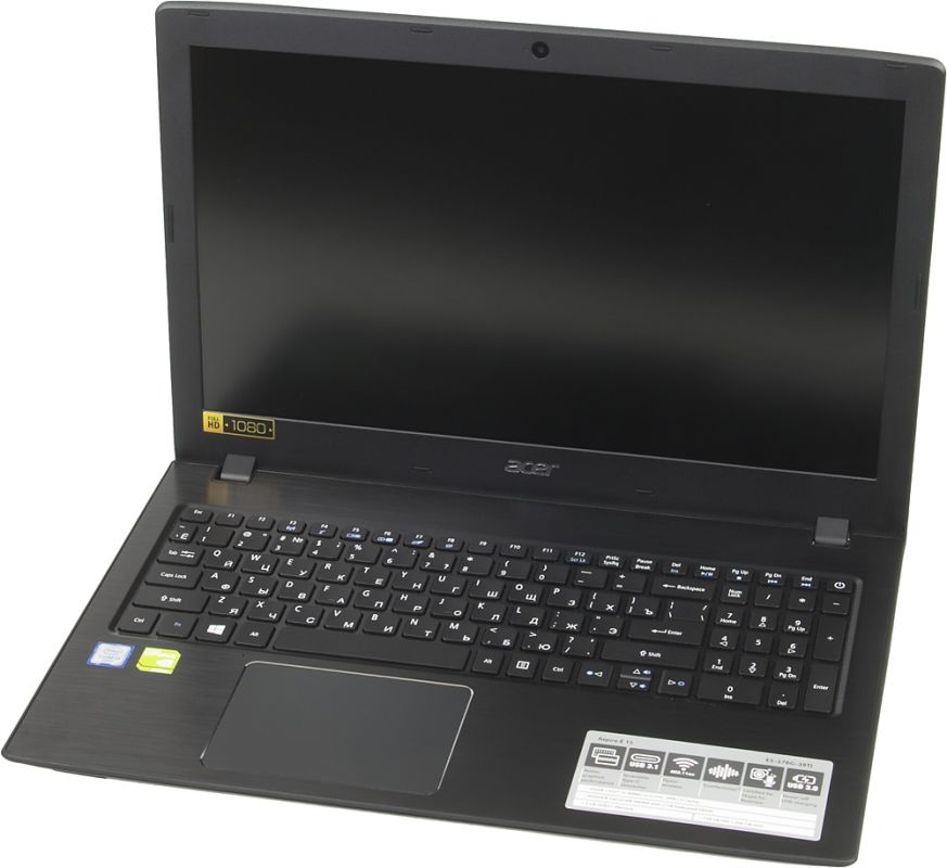 Ноутбук Acer Aspire E5-576G-39TJ Core i3 6006U/4Gb/500Gb/SSD128Gb/nVidia GeForce 940MX 2Gb/15.6"/FHD (1920x1080)/Windows 10 Home/black/WiFi/BT/Cam