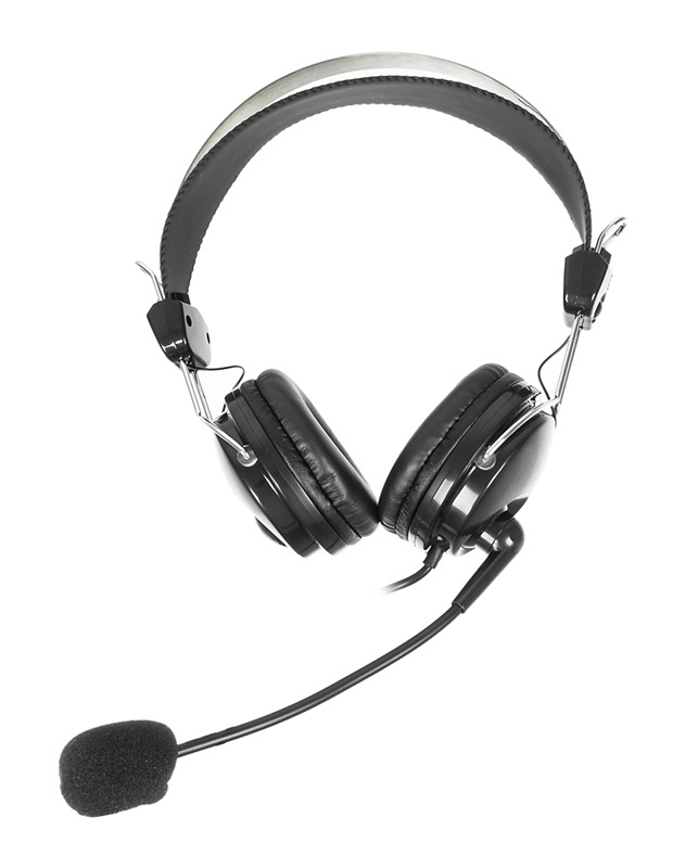 Наушники с микрофоном A4 HS-7P черный 2.5м накладные оголовье