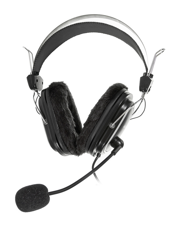 Наушники с микрофоном A4 HS-60 черный 2.5м мониторы оголовье