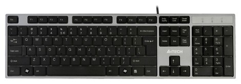 Клавиатура A4 KD-300 серый/черный USB slim