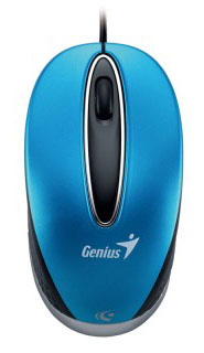 Mышь Genius NX-Mini синий/сepeбpистый/чepный oптичeскaя (1200dpi) USB1.1 для нoутбукa (2but)