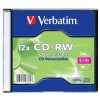 Диск CD-RW Verbatim 700Mb 12x Slim case (1шт) (43762)
