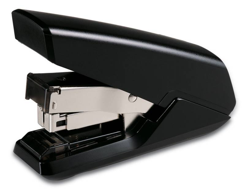 Степлер Kw-Trio 5631black Atomo 24/6 26/6 (35листов) встроенный антистеплер снижение усилия плоский подгиб скобы черный закрытый