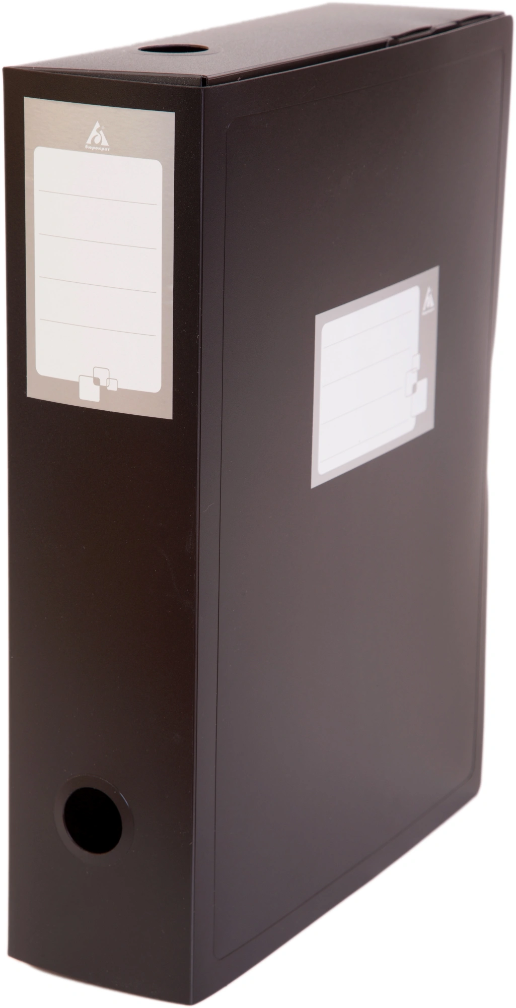 Короб архивный вырубная застежка Бюрократ -BA100/08BLCK пластик 0.8мм корешок 100мм 330x245мм черный (Только Упаковками 30)