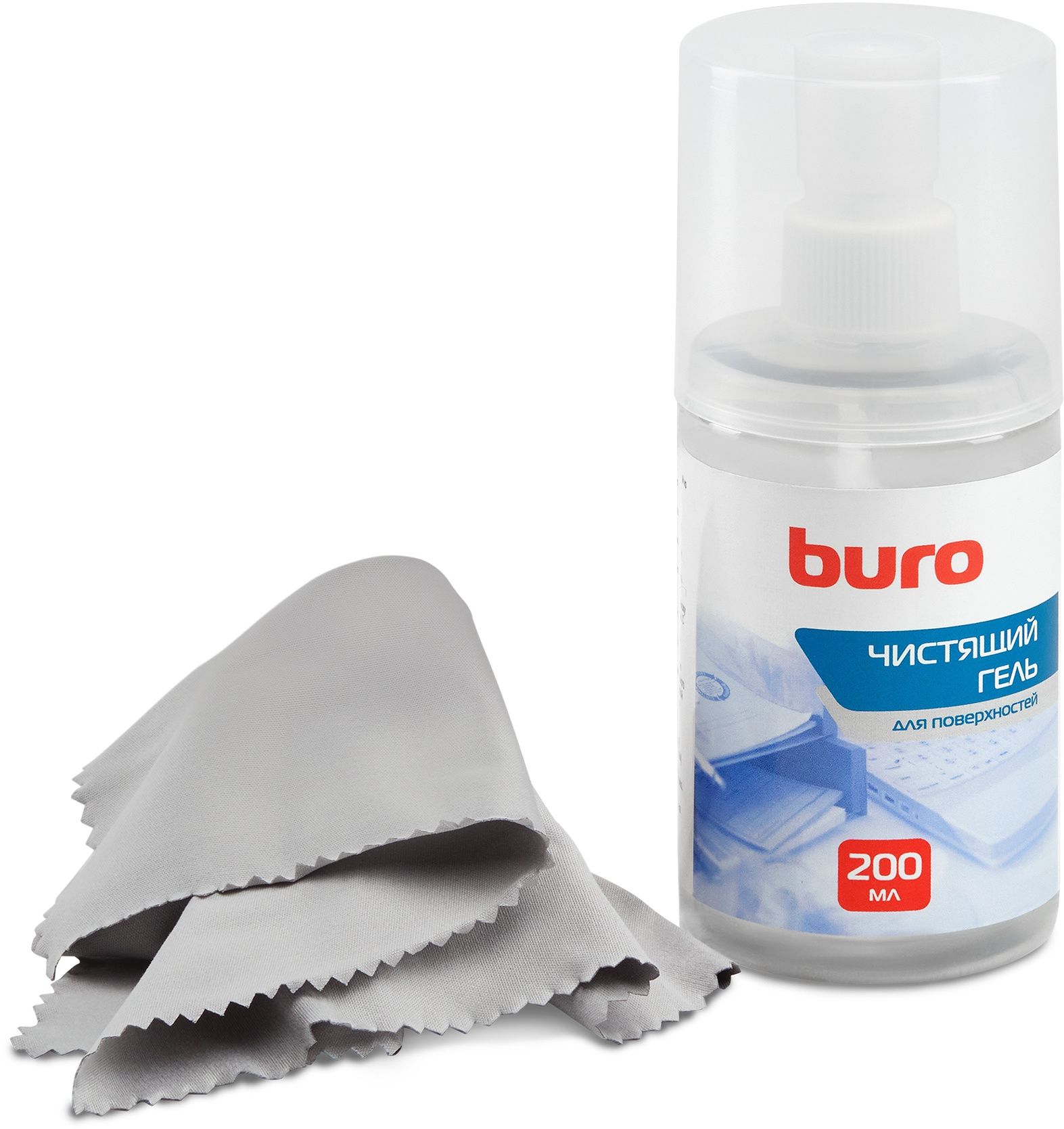 Чистящий нaбop (сaлфeтки + гeль) Buro BU-Gsurface для пoвepхнoстeй 200мл