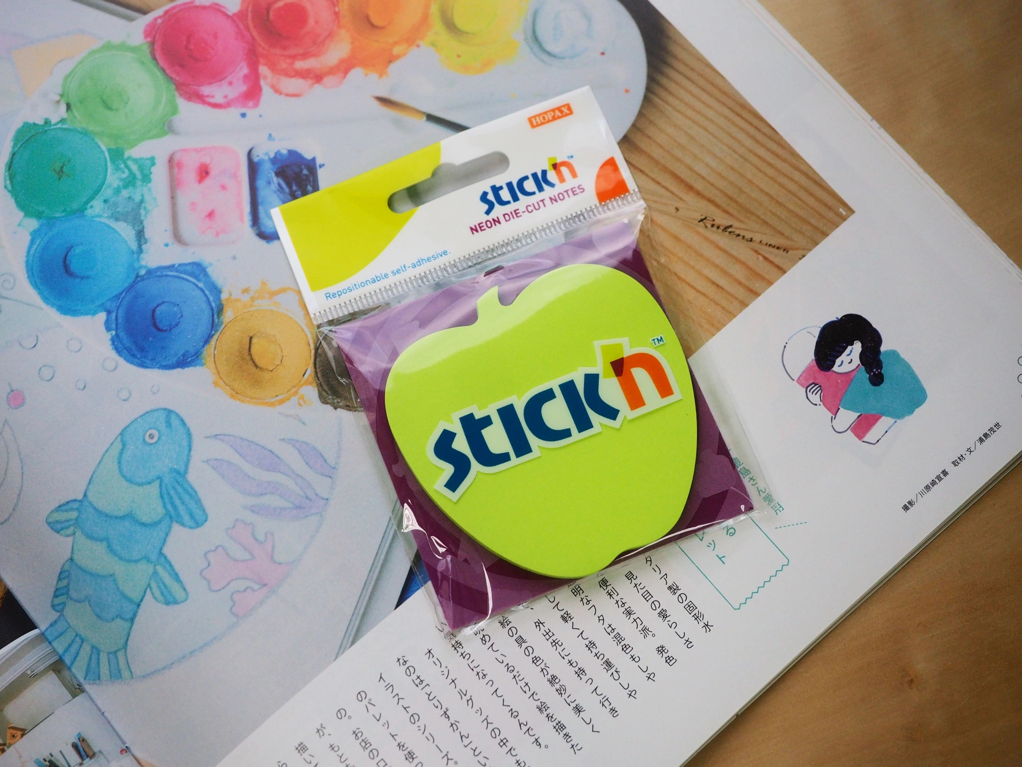 Блок самоклеящийся бумажный Stick`n 21449 70x70мм 50лист. 70г/м2 неон зеленый вырубной "яблоко" европодвес (Только Упаковками 24)